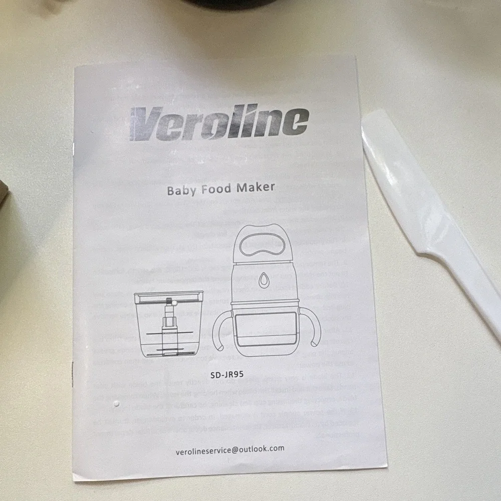 Veroline SD-JR95 Easy Use Baby Food Maker Electric Blender Set w/ 2 Cups